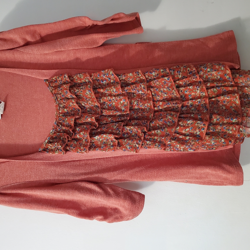 Women's Coral Jacket with Floral Accents